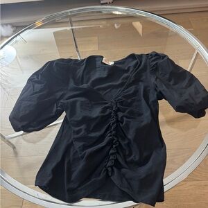 Black Ruched Women's Top